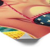 Poster Épingle de cerise mignonne (Coin)