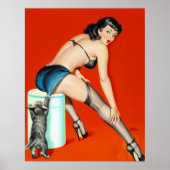 Poster Épingle de fixation Kitty vers le haut (Devant)