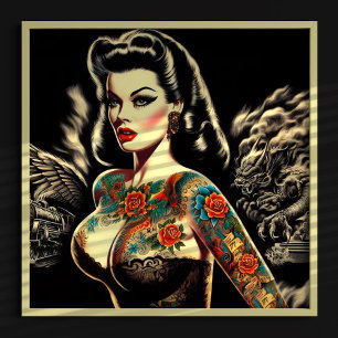 Poster Épingle de goth tatoué