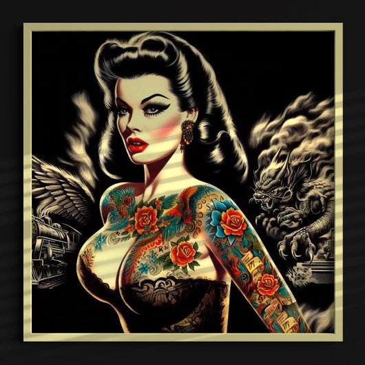 Poster Épingle de goth tatoué