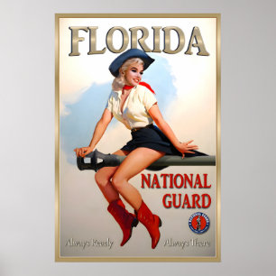 Poster Épingle de la Garde nationale de Floride Marilyn M