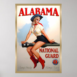 Poster Épingle de la Garde nationale de l'ALABAMA de Mari