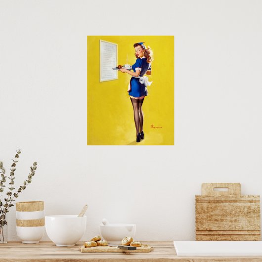 Poster Épingle de la serveuse (Cuisine)