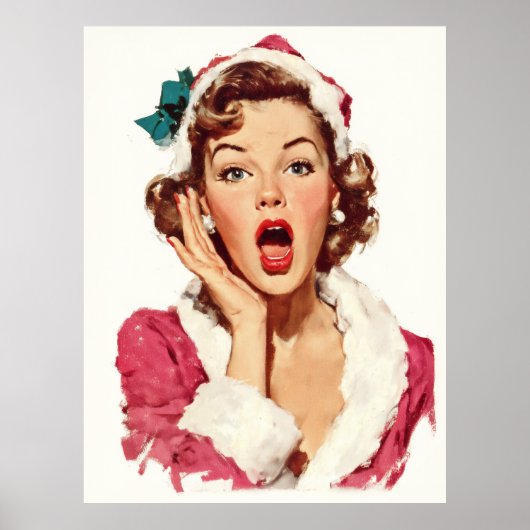 Poster Épingle de Noël Rétro Surprenant (Devant)