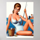Poster Épinglé de pêche rétro (Devant)