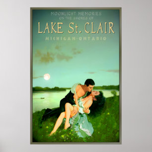 Poster Épingle de voyage Souvenirs au clair de lune du la
