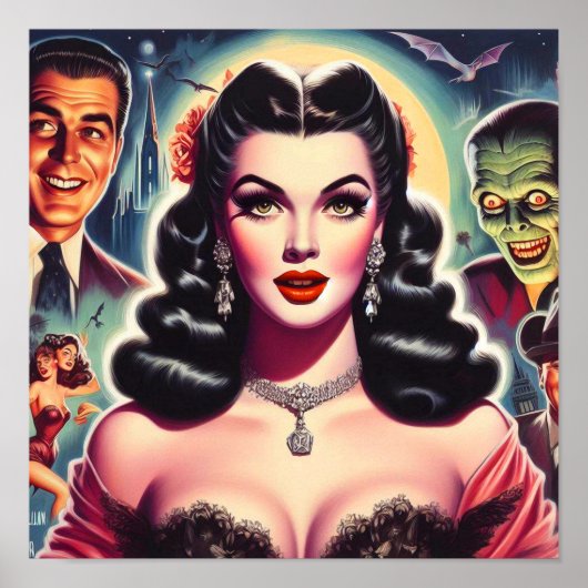 Poster Épingle Goth vintage (Devant)