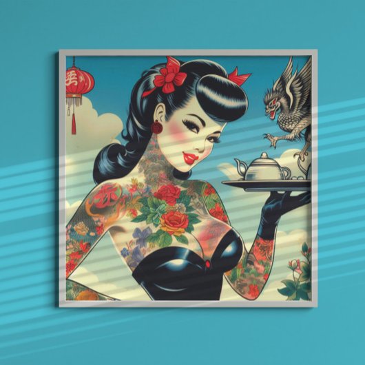 Poster Épingle japonaise tatouée