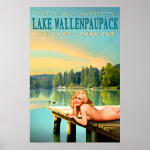 Poster Épingle Marilyn Monroe Lake Wallenpaupack Pennsylv