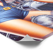 Poster Épingle mécanique rétro-up (Coin)