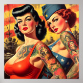 Poster Épingle militaire tatouée (Devant)