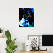 Poster Épingle MIn en bleu (Bureau à domicile)