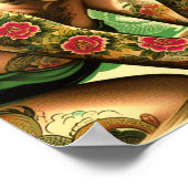 Poster Épingle orientale rétro (Coin)