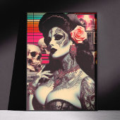 Poster Épingle synthwave flippante