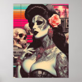 Poster Épingle synthwave flippante (Devant)