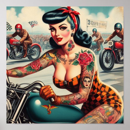 Poster Épingle vintage (Devant)