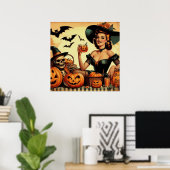 Poster Épingle vintage d'Halloween (Bureau à domicile)