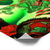 Poster Épingle Zombie tatouée (Coin)