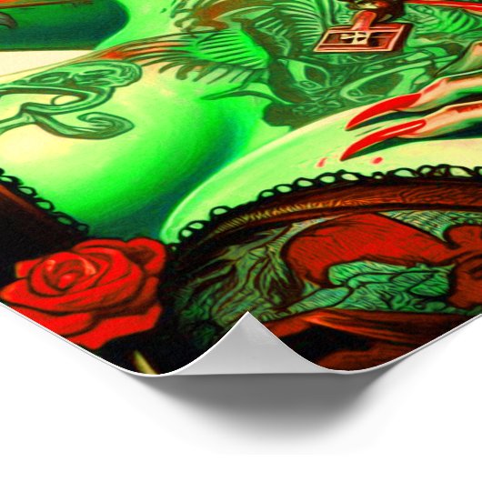 Poster Épingle Zombie tatouée (Coin)