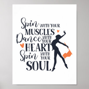 Poster Épingler avec vos muscles Garde-couleur Bande de m