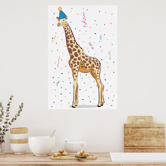 Poster Épingler la queue sur la Giraffe (24x36) (Cuisine)