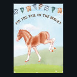 Poster Épingler la queue sur le jeu de cheval pour les en<br><div class="desc">Pin the tail on the horse game for kids for cowboys cowboys rodeo horse equestrian birthdays fun activity for kids. Tails for the horse PART 2 : https://www.zazzle.com/z/ahrbuicp?rf=238070912558511761</div>