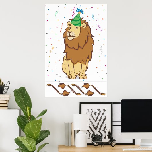 Poster Épingler la queue sur le Lion (Bureau à domicile)