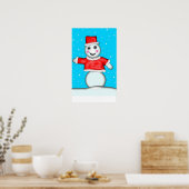 Poster Épingler le nez sur le jeu Snowman (Cuisine)