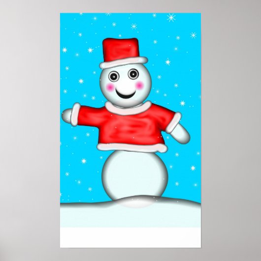 Poster Épingler le nez sur le jeu Snowman (Devant)
