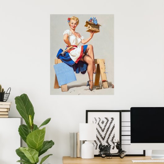 Poster Épinglette (Bureau à domicile)