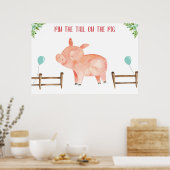 Poster Éplucher la queue Cochon ferme Animaux garçon Post (Cuisine)