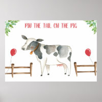 Éplucher la queue Vache ferme Animaux garçon Poste