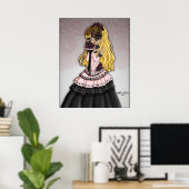 Poster Épouse en dentelle gothique - Blonde (Bureau à domicile)