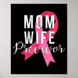 Poster Épouse Maman Prévenant la sensibilisation au cance