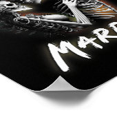 Poster Épouse mariée Halloween squelette mariée et Mariag (Coin)