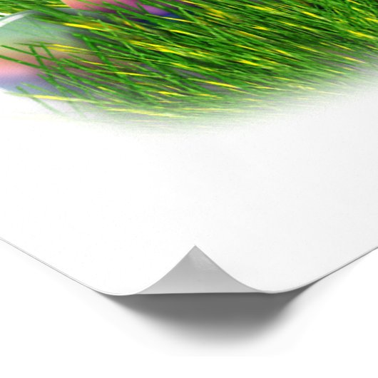 Poster Épouses dans un panier de Pâques (texte jaune) (Coin)