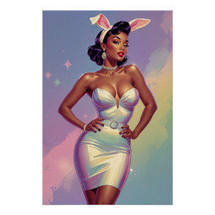 Poster Épouses de lapin de Pâques noires