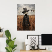 Poster Épouvantail Mignon Dans Un Champ D'Automne, Hallow (Bureau à domicile)
