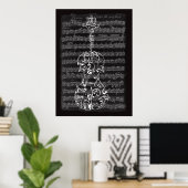 Poster Épreuve de violon sur le manuscrit Bach (Bureau à domicile)