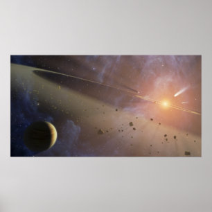 Poster Epsilon Eridani de système planétaire