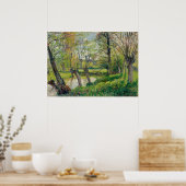 Poster Epte à Eragny, Coucher de soleil par Camille Pissa (Cuisine)