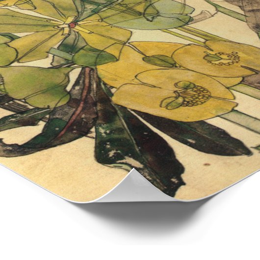 Poster Épurer Avec Les Fleurs De Yham Charles Rennie Mack (Coin)