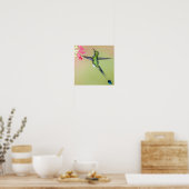 Poster Equateur Colibri aux longues plumes de queue (Cuisine)