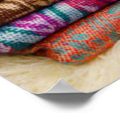 Poster Equateur, Zone de Quito, Marché artisanal Otavalo (Coin)