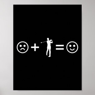 Poster Équation de visage heureux triste de joueur amateu