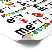 Poster Équation Math Joyeux X mas Funny Enseignant Math C (Coin)