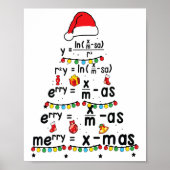 Poster Équation Math Joyeux X mas Funny Enseignant Math C (Devant)