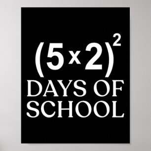 Poster Équation Mathématique 100e Jour De L'École Enseign