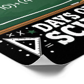 Poster Équation mathématique drôle Joyeux 100 jours d'éco (Coin)