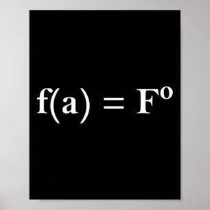 Poster Équation mathématique Fafo drôle nouveauté profess